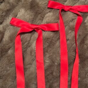 Red Satin Ribbon Bows
